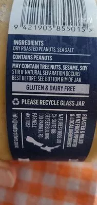 List of product ingredients Beurre de cacahuète  