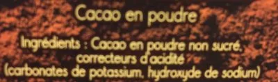List of product ingredients Cacao en poudre Nestlé 