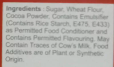 Lista de ingredientes del producto Brownies Nona 510g