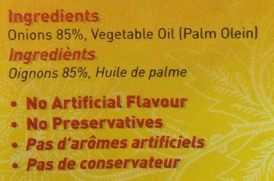 Liste des ingrédients du produit Oignons Frits Dollee 100 g