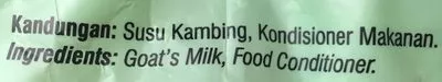 List of product ingredients Hi Goat - Goat's Milk Powder HR Manufacturing 