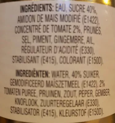 Lista de ingredientes del producto Sauce aigre-douce Ayam™ Ayam 210 ml