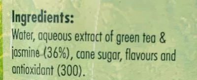 Lista de ingredientes del producto Ice Green Tea Brewed with Jasmine Yeo's 