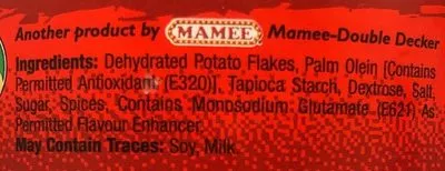 Lista de ingredientes del producto Mister Potato Oriainal -  
