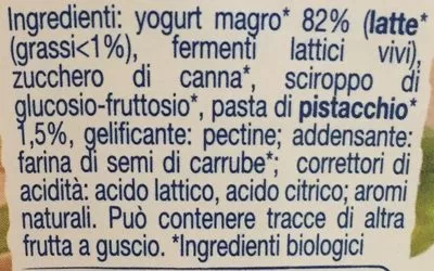 Liste des ingrédients du produit Yogurt magro  