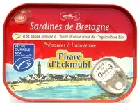 Sardines sauce tomate à l'huile d'olive vierge extra bio , Ean 3263670014457, Sardines à la tomate