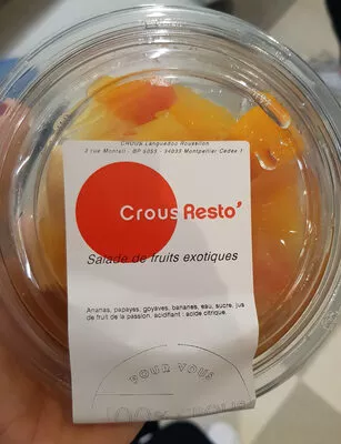 Salade de fruits exotiques Crous Languedoc Roussillon,  Crous Resto' 140 g, code 00031318
