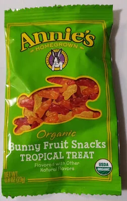 Annie's Organic Tropical Treat Bunny Fruit Snacks Annie's Homegrown 23 g, code 0013562011001