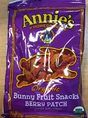 Annie's Organic Berry Patch Bunny Fruit Snacks Annie's Homegrown 23 g, code 0013562011056