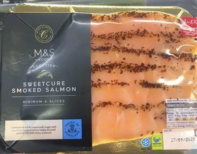 Sweetcure Smoked salmon Marks And Spencer , code 00154482
