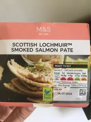 Scottish lochmuir smoked salmon pate  , code 00177467