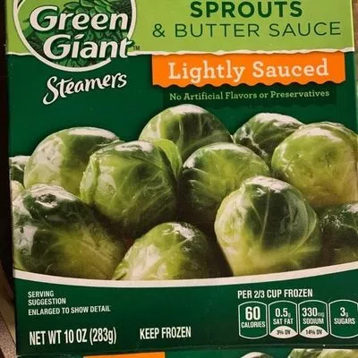 Steamers frozen baby brussel sprouts & butter sauce Green Giant , code 0020000001401