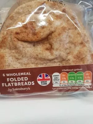 Wholemeal folded flatbread By Sainsbury's , code 00204927