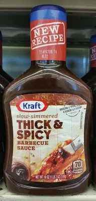 Slow-simmered Thick & Spicy Barbecue Sauce Kraft 18 oz, code 0021000052349