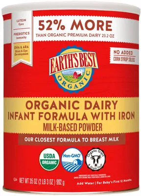 Organic® Infant Powder Formula with Iron Earth's Best 992g, code 0023923100763