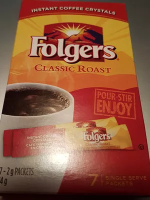 instant coffee crystals Folgers 2g, code 0025500201962