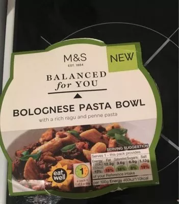 Bolognese pasta bowl M&S Balanced for You 300 g, code 00263979