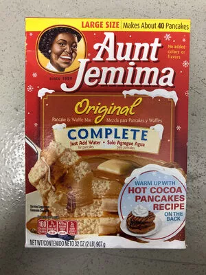 Aunt Jemima Original Complete Pancake & Waffle Mix 32 Ounce Paper Box Aunt Jemima 907 g / 32 Oz, code 0030000050705