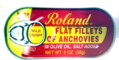 Flat fillets of anchovies in olive oil Roland 56 g, code 0041224182202