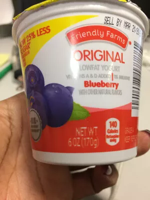 Original lowfat yogurt Friendly Farm,  Aldi 6oz, code 0041498177881