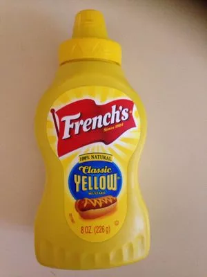Classic yellow mustard, classic yellow Heinz, French's 226gm/bottle, code 0041500007007
