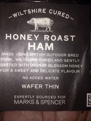 Honey roast ham Marks & Spencer , code 00421102