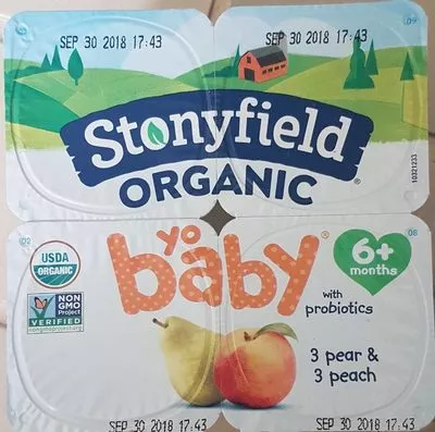 yo baby stonyfield organic 4 ounces, code 0052159701161