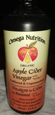 Certified organic apple cider vinegar Omega Nutrition , code 0055358314002