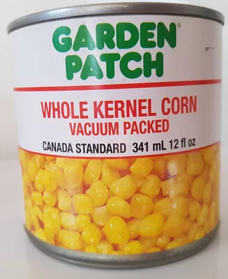 Whole kernel corn vacuum packed Garden patch 341 ml, code 0057690121522