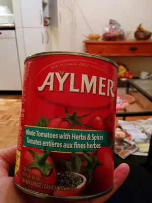 Tomates entières aux fines herbes Aylmer 796 mL, code 0060000665609