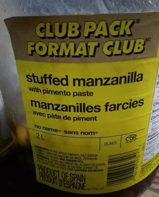 Stuffed Manzanilla Olives with Pimento Paste No Name 2 L, code 0060383093518