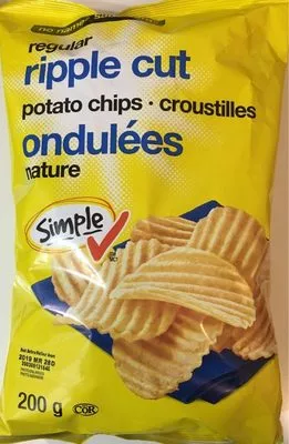 Regular Ripple Cut Potato Chips Sans Nom, No Name 200 g, code 0060383992552