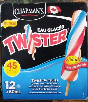 Water Ice Twister Fruit Twist Chapman's 720 mL, code 0062942004805