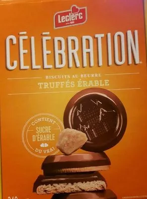 Célébration - Biscuits au Beurre Truffés Érable Leclerc 240 g, code 0064042003467