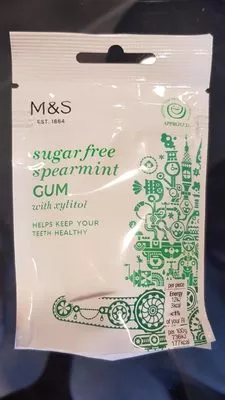 Sugar free spearmint gum M&S 30 g, code 00673051