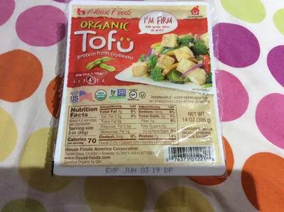 Organic firm tofu House Foods , code 0076371012218