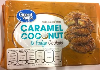 Caramel coconut & fudge cookies Great Value 241 g, code 0078742011028