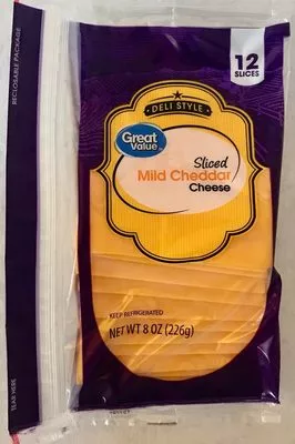 Deli Style Sliced Mild Cheddar Cheese Wal-Mart Stores  Inc., Great Value 227 g, code 0078742085296