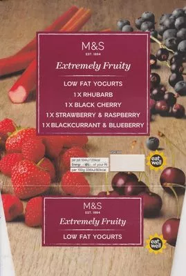 Extremely Fruity Low Fat Yogurts Marks & Spencer 600 g (4 * 150 g), code 00859813