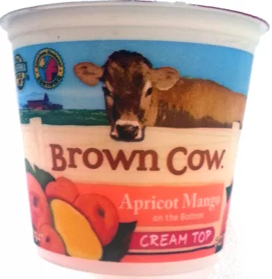Whole milk yogurt apricot mango Brown Cow 6 oz (170 g), code 0088194340089