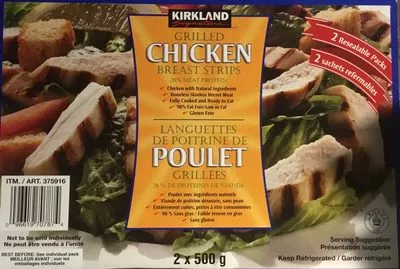 Languettes de poitrine de Poulet grillées Kirkland Signature 500 g, code 0096619707874