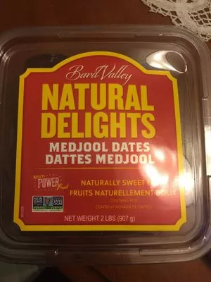 Natural Delights, Medjool Dates Datepac  Llc., Bard Valley 907 g, code 0097923544018