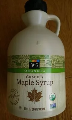Maple syrup 365, Whole Foods 34 FL OZ (1 QT) 946 ML, code 0099482408428