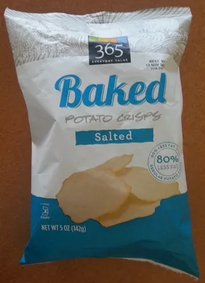 Baked Potato Crisps Salted 365 everyday value 5 oz (142 g), code 0099482435417
