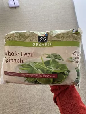 Organic whole leaf spinach Whole Foods Market, Whole Foods , code 0099482437442