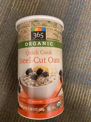 Quick cook steel-cut oats Whole Foods,  Whole Foods Market 24oz, code 0099482479817
