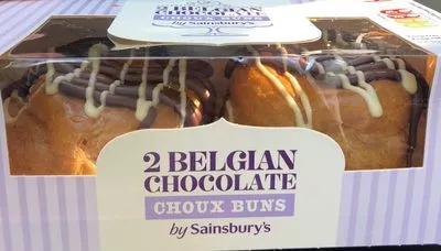 2 Belgian Chocolate Choux Buns Sainsbury's , code 01042320