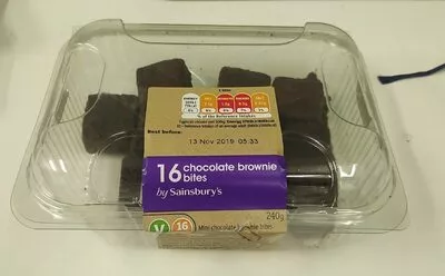 16 chocolate brownie bites By Sainsbury's , code 01122220