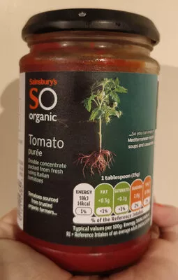 Tomato Puree Double Concentrate Sainsbury's, Sainsbury's Organic 312 g, code 01215380