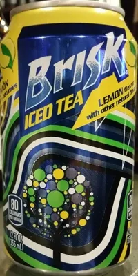 Iced tea lemon flavor Brisk, Lipton, Unilever 12 fl oz, code 01275900